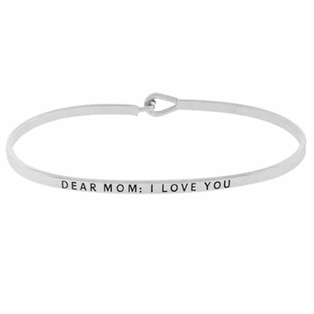 Dainty Hooked Bracelet - DEAR MOM: I LOVE YOU